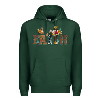 Sports Green faith cross and butterfly with sunflower leopard and roses Premium Hoodie - Artiststas