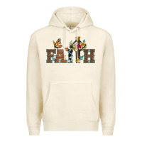 Tofu faith cross and butterfly with sunflower leopard and roses Premium Hoodie - Artiststas
