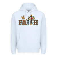 White faith cross and butterfly with sunflower leopard and roses Premium Hoodie - Artiststas