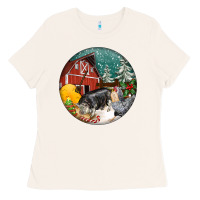 Bone Christmas On The Farm Ladies Tee - FaDigitalArtStudio