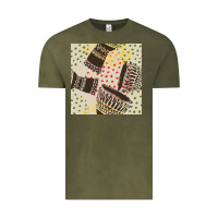 Vintage Olive african drum seamless pattern Vintage Tee - BundleAndBundleShop