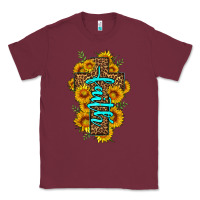 Burgundy faith sunflower leopard cross olivia Classic Tee - OliviaCreatesArt