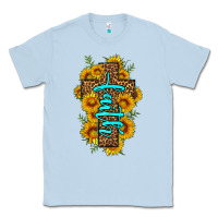 Faith Sunflower Leopard Cross Olivia Classic Tee | Teevron