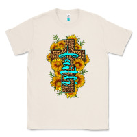 Natural faith sunflower leopard cross olivia Classic Tee - OliviaCreatesArt