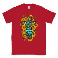 Red faith sunflower leopard cross olivia Classic Tee - OliviaCreatesArt
