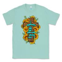 Seafoam faith sunflower leopard cross olivia Classic Tee - OliviaCreatesArt
