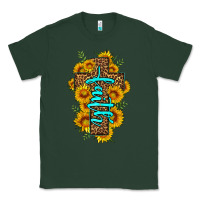 Sports Green faith sunflower leopard cross olivia Classic Tee - OliviaCreatesArt