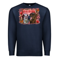 Navy Valentine heifers Premium Sweatshirt - RanaPortraitStore