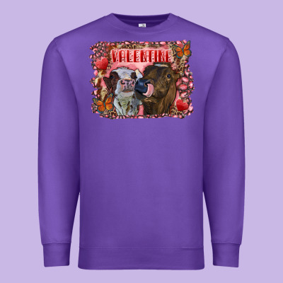 Valentine Heifers Premium Sweatshirt Designed By Ranaportraitstore