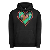 Pigment Black Feather Heart Urban Hoodie - Jasminsmagicworld