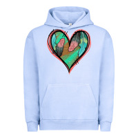 Pigment Grape Ice Feather Heart Urban Hoodie - Jasminsmagicworld