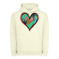 Pigment Pistachio Feather Heart Urban Hoodie - Jasminsmagicworld