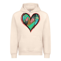 Sandshell Feather Heart Urban Hoodie - Jasminsmagicworld
