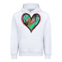 White Feather Heart Urban Hoodie - Jasminsmagicworld