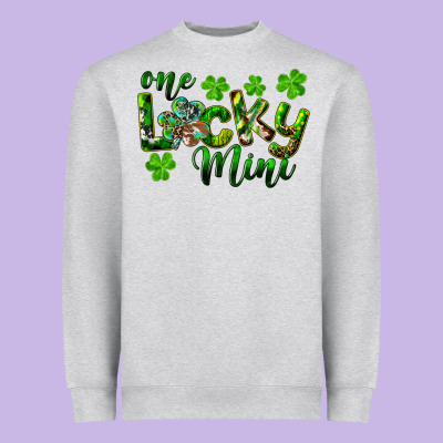 St. Patrick's Day One Lucky Mini Heavyweight Sweatshirt Designed By Ranaportraitstore
