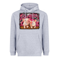 Heather Grey be mine valentine's day pigs Heavyweight Hoodie - Jasminsmagicworld