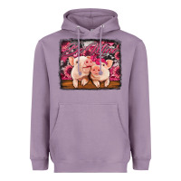 Lavender be mine valentine's day pigs Heavyweight Hoodie - Jasminsmagicworld