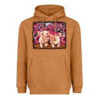Be Mine Valentine's Day Pigs Heavyweight Hoodie | Teevron