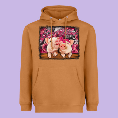 Be Mine Valentine's Day Pigs Heavyweight Hoodie Designed By Jasminsmagicworld