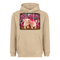 Mushroom be mine valentine's day pigs Heavyweight Hoodie - Jasminsmagicworld