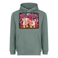 Sage be mine valentine's day pigs Heavyweight Hoodie - Jasminsmagicworld