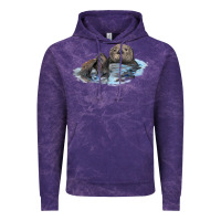 Cloud Purple california sea otter Vintage Hoodie - LillyAllenDesigns