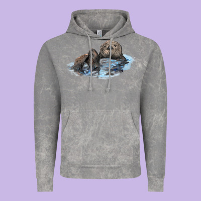 California Sea Otter Vintage Hoodie Designed By Lillyallendesigns
