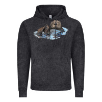 Vintage Black california sea otter Vintage Hoodie - LillyAllenDesigns