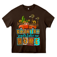 Chocolate Brown country roads take me home olivia Heavy Core Tee - OliviaCreatesArt