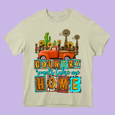 Country Roads Take Me Home Olivia Heavy Core Tee Designed By Oliviacreatesart