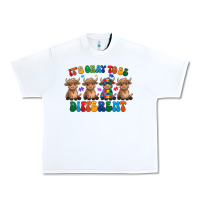 White Its Okay To Be Different Urban Heavy Tee - CowhideDigitalArt