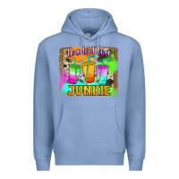 Colony Blue Loaded Tea Junkie Premium Hoodie - Jasminsmagicworld