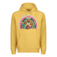 Antique Gold easter cross daisy egg rainbow Premium Hoodie - Artiststas