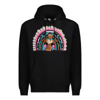 Black easter cross daisy egg rainbow Premium Hoodie - Artiststas