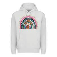 Dove Grey easter cross daisy egg rainbow Premium Hoodie - Artiststas