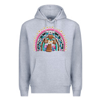 Heather Grey easter cross daisy egg rainbow Premium Hoodie - Artiststas