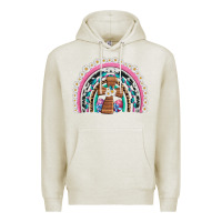 Oatmeal Heather easter cross daisy egg rainbow Premium Hoodie - Artiststas