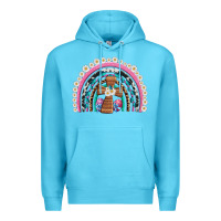 Ocean Blue easter cross daisy egg rainbow Premium Hoodie - Artiststas