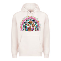 Pale Pink easter cross daisy egg rainbow Premium Hoodie - Artiststas