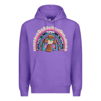 Purple easter cross daisy egg rainbow Premium Hoodie - Artiststas