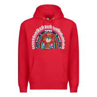 Red easter cross daisy egg rainbow Premium Hoodie - Artiststas