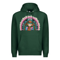 Sports Green easter cross daisy egg rainbow Premium Hoodie - Artiststas