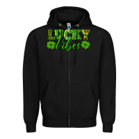 Black lucky vibes Zipper Hoodie - RanaPortraitStore