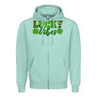 Seafoam lucky vibes Zipper Hoodie - RanaPortraitStore