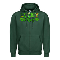 Sports Green lucky vibes Zipper Hoodie - RanaPortraitStore