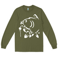 Army Green carp fishing Long Sleeve Tee - artisFamous