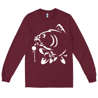 Burgundy carp fishing Long Sleeve Tee - artisFamous