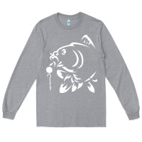 Heather Grey carp fishing Long Sleeve Tee - artisFamous