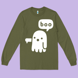 Ghost Of Disapproval Long Sleeve Tee Designed By Artisfamous
