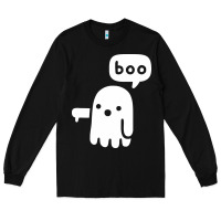 Black ghost of disapproval Long Sleeve Tee - artisFamous